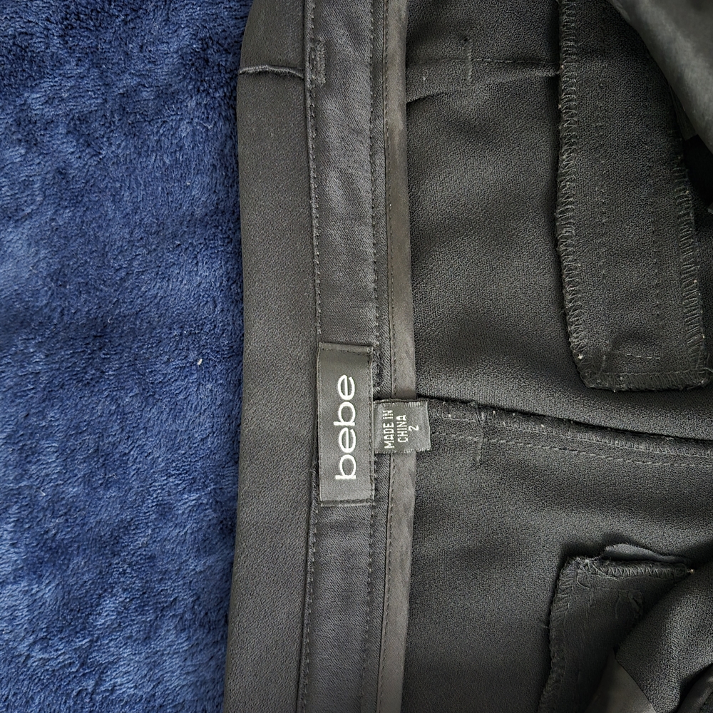 Bebe Black and Cream Lace Detail Top - Picture 8 of 9